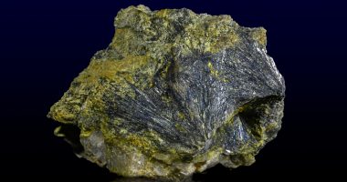 Close up of antimony in rock
