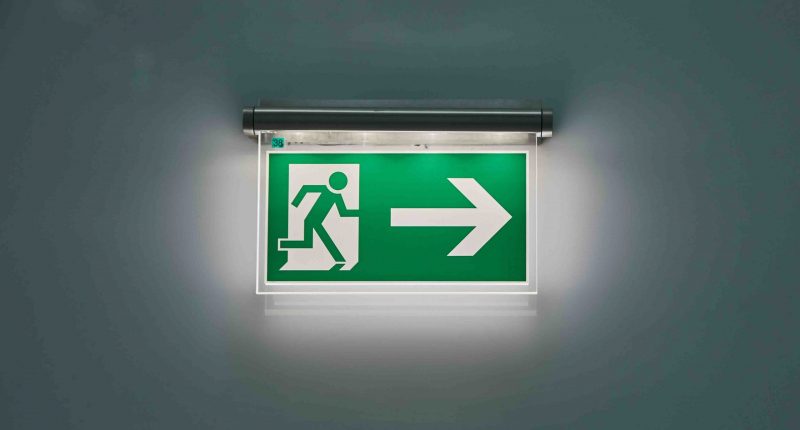 Exit sign