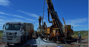 Active drill rig on the Surprise Copper Project.